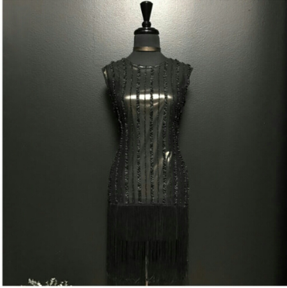 GOLD Fringe Stylish Top(Sz M)